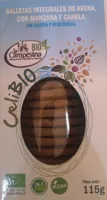 Galletas integrales avena, manzana y canela s/gluten