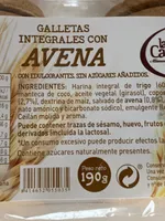 Galletas integrales avena