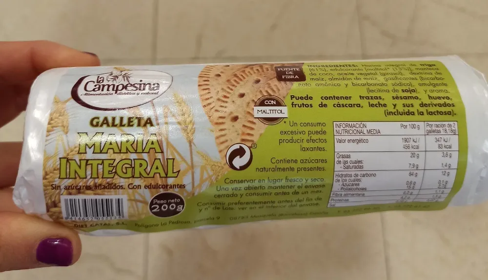 Galleta Maria Integral