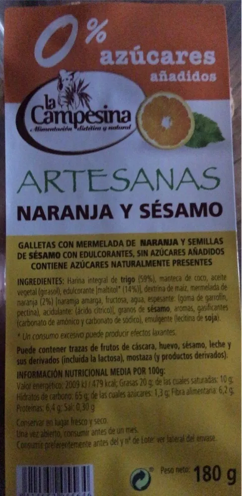 Artesanas Naranja y Sésamo