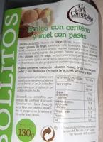Bollos con centeno y miel con pasas