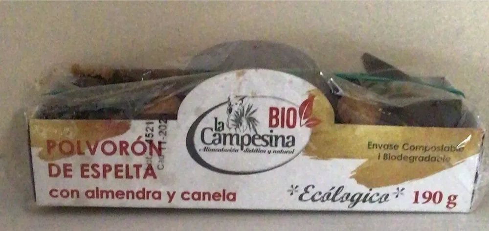 Polvorón de espelta con almendra y canela