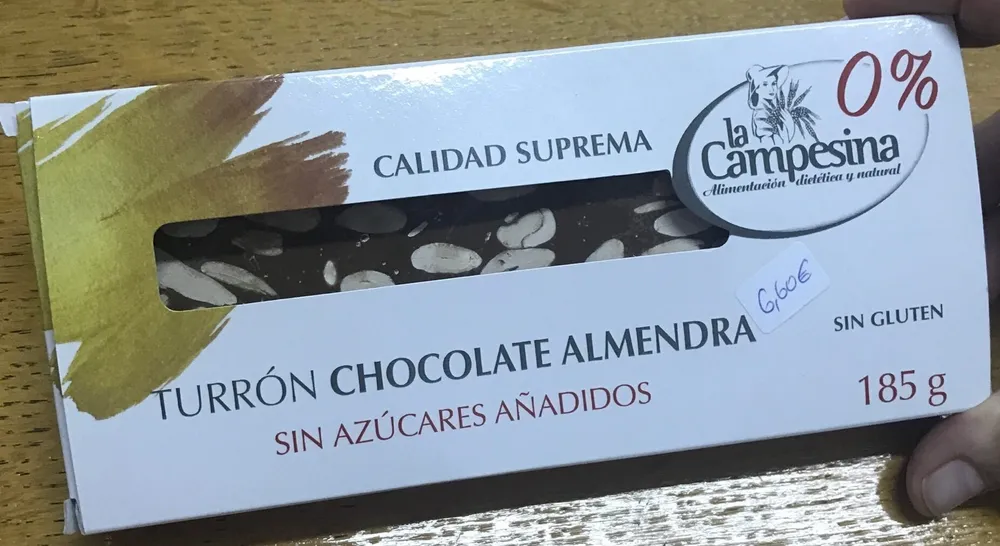 Turron chocolate almendra
