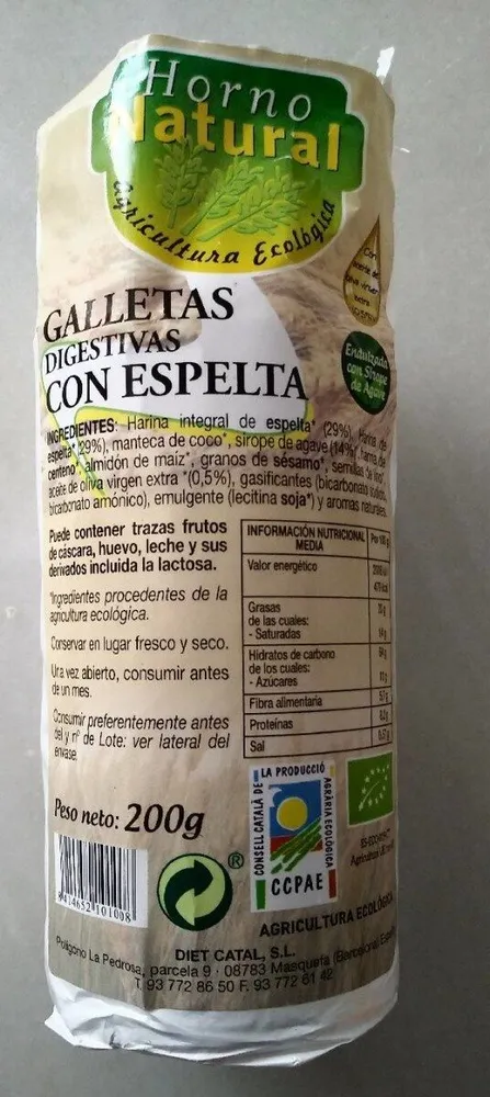 Galletas digestivas con Espelta