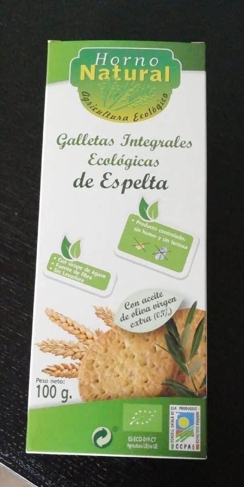Galletas integrales ecológicas de espelta