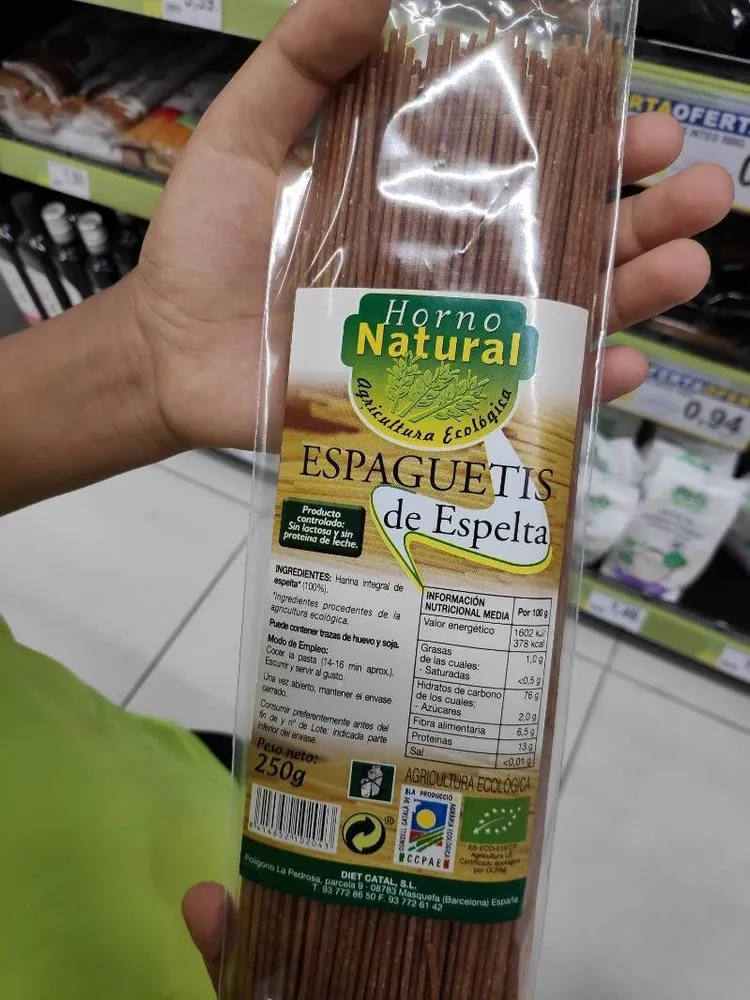 Espaguetis de espelta