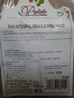 Pan integral deakilo rebanado