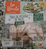 Tiras de pechuga de pollo asado