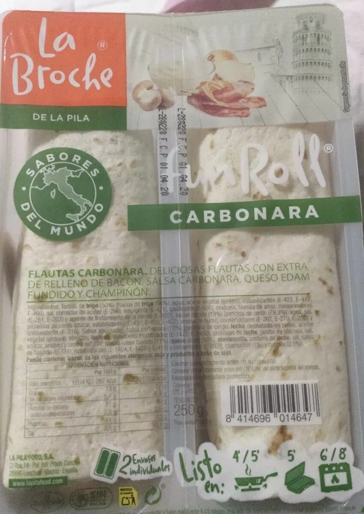 Flautas carbonara
