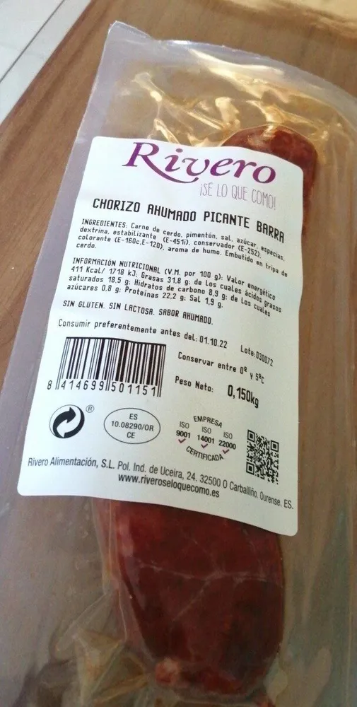 Chorizo ahumado rivero