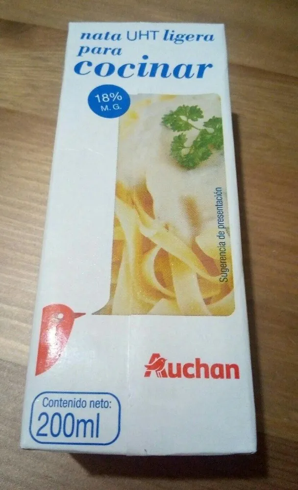 Nata UHT ligera para cocinar