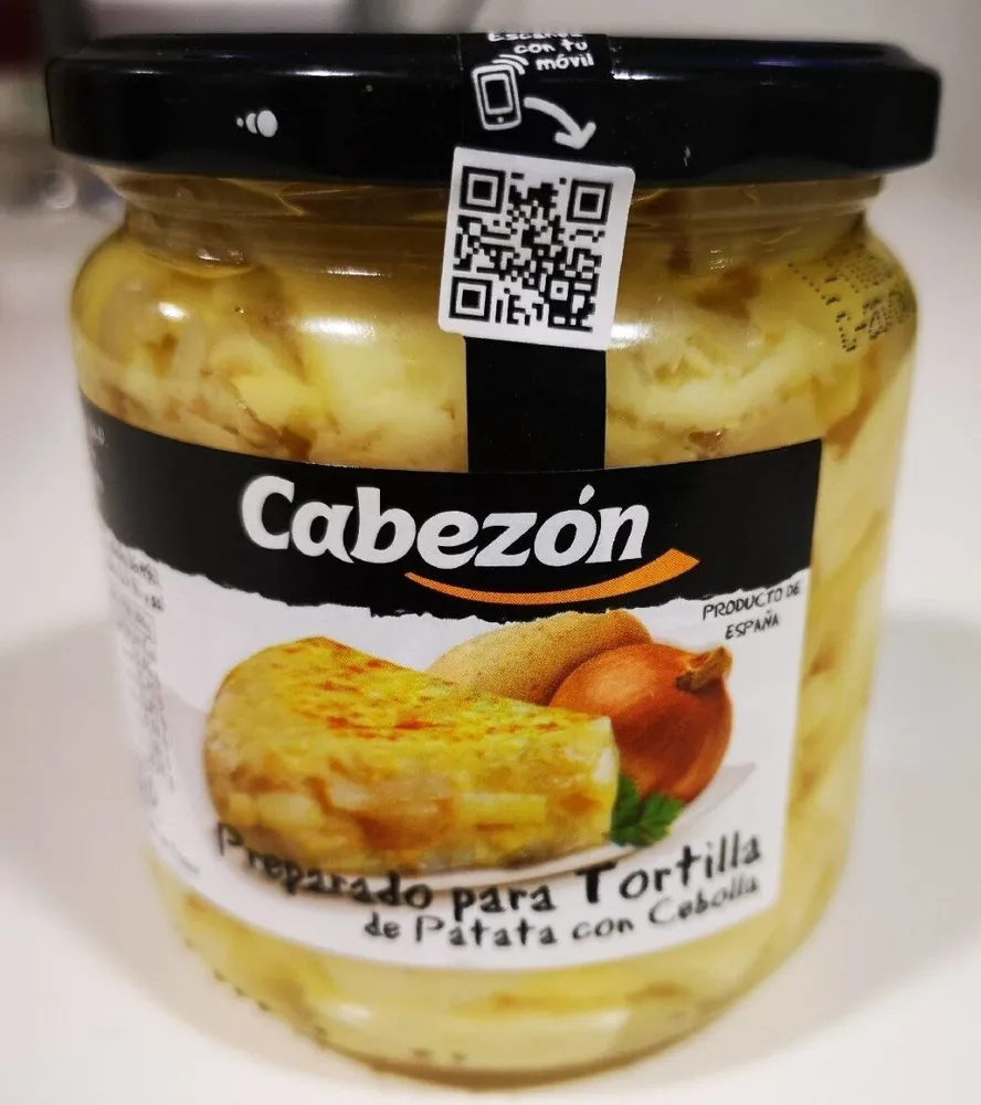 Preparado para tortilla de patata con cebolla