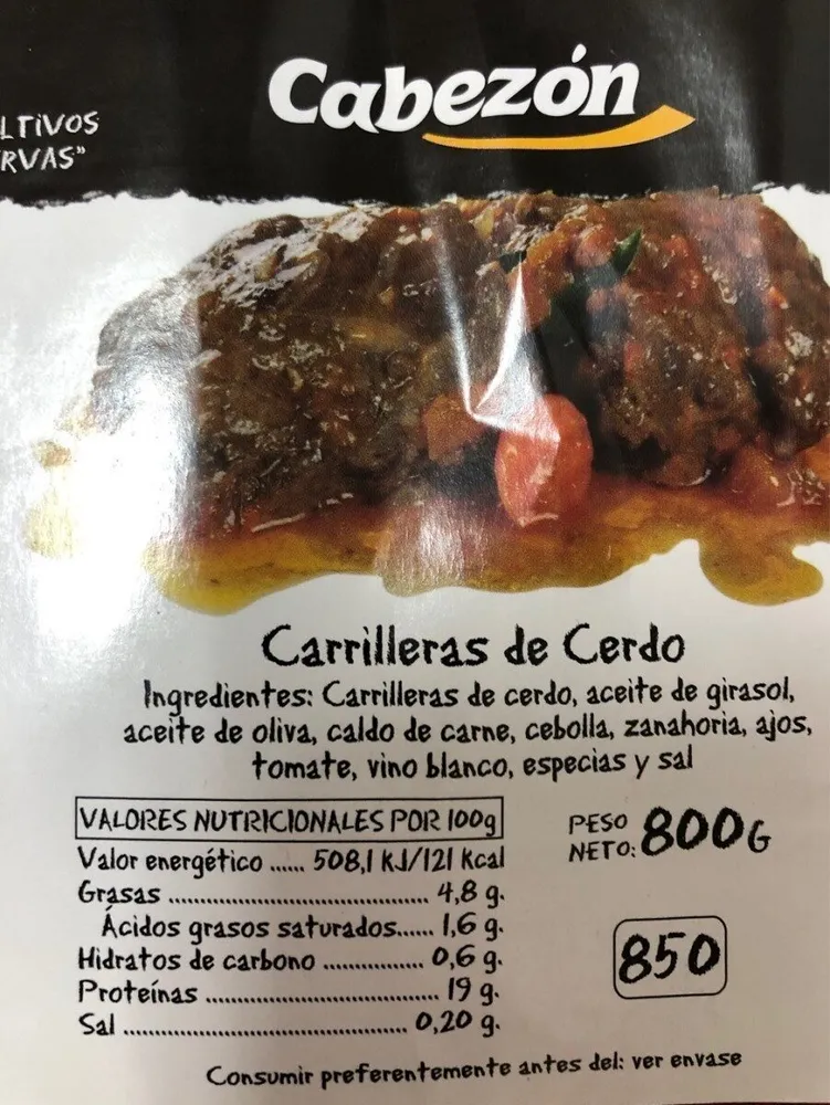 Carrilleras de cerdo