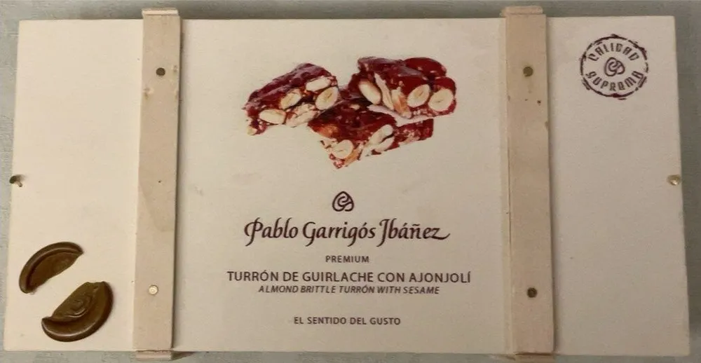 Turrón de guirlache con ajonjolí calidad suprema