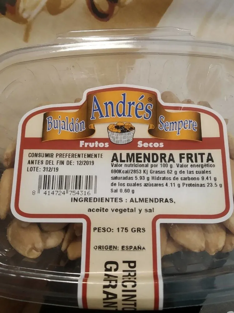 Almendra frita
