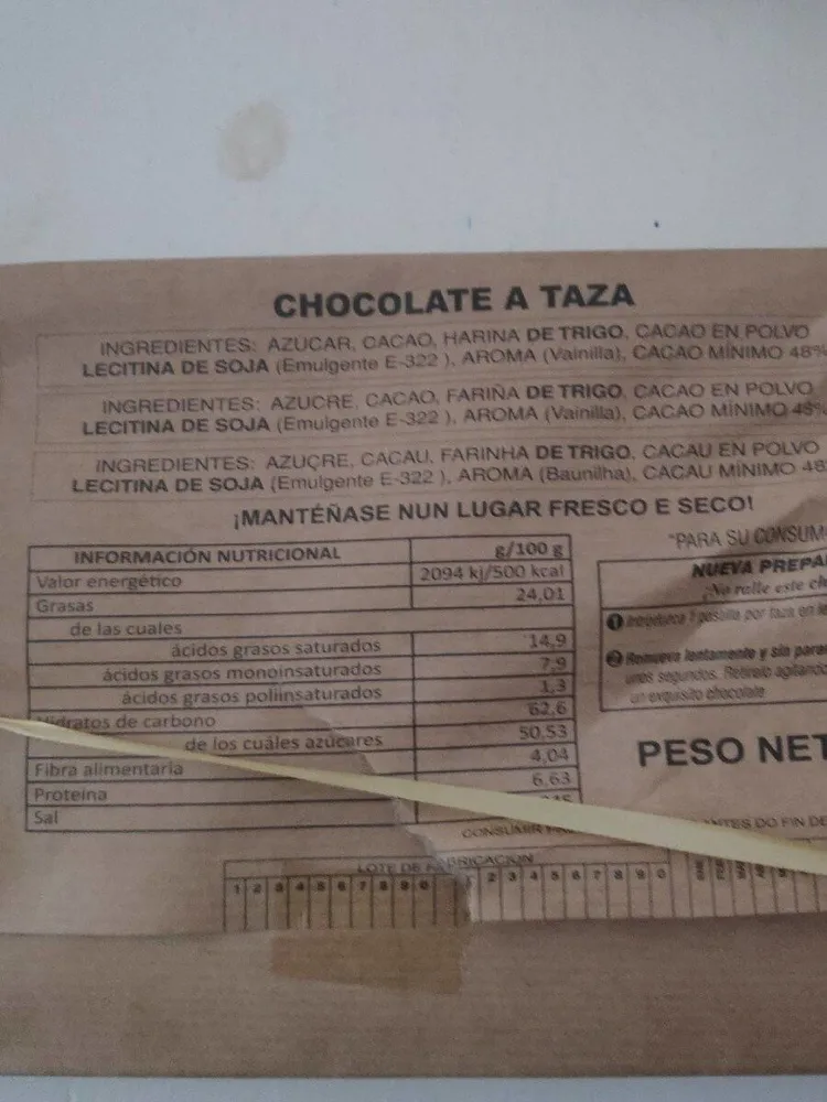 chocolate a la taza