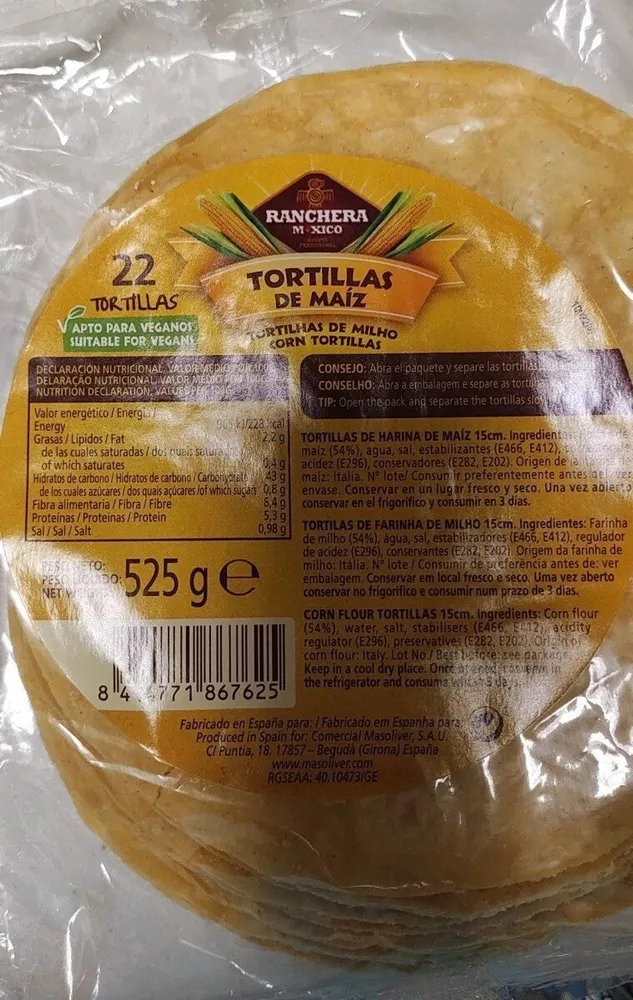 Tortillas de maíz
