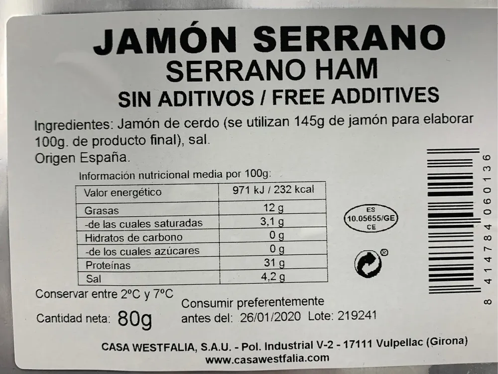 Jamon serrano