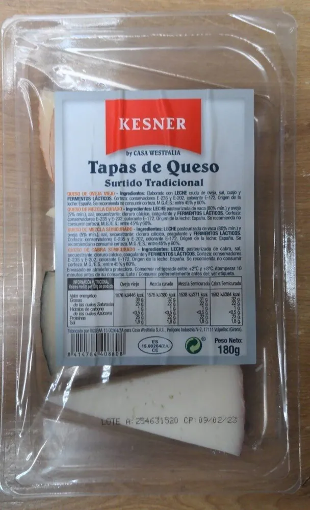 Tapas de queso