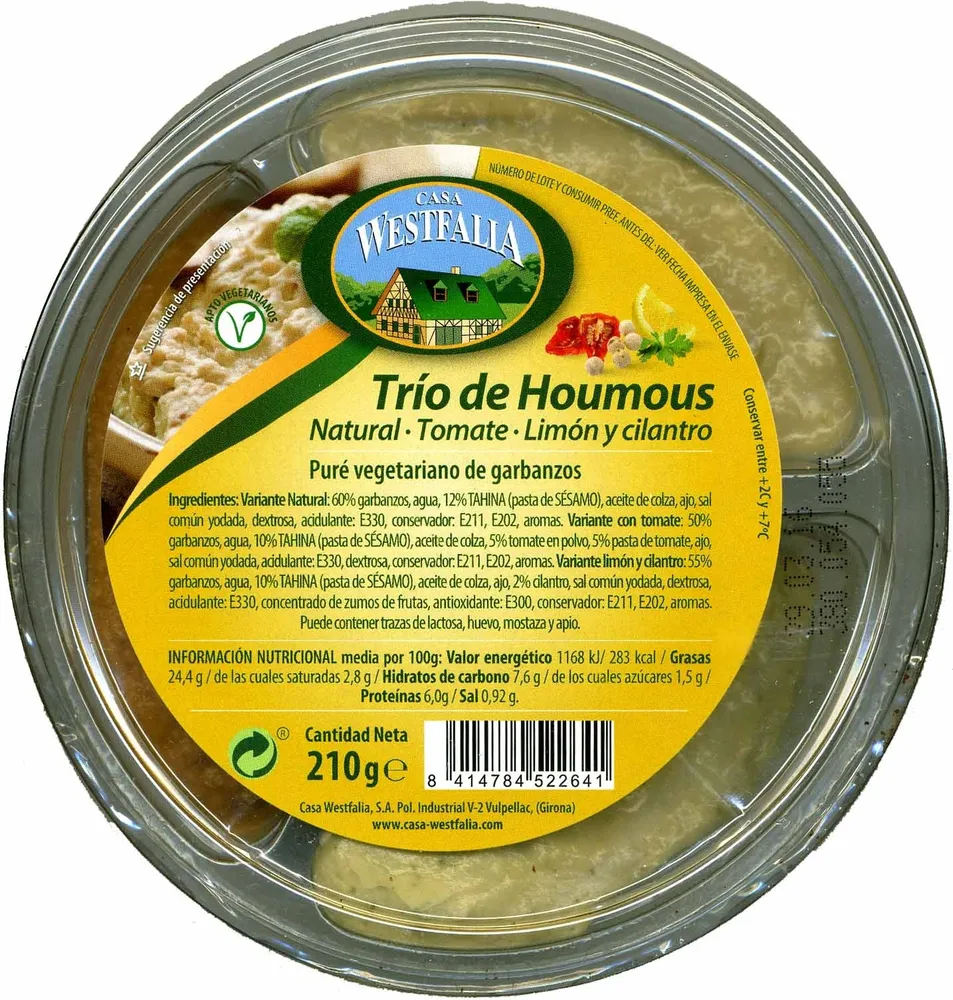 Trío de houmous
