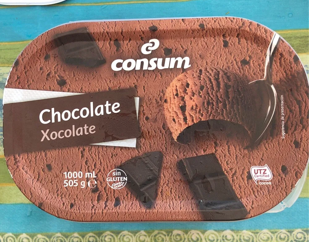 Helado de chocolate