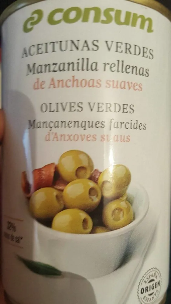 Olive verte avec anchois