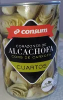Corazones de alcachofa cuartos
