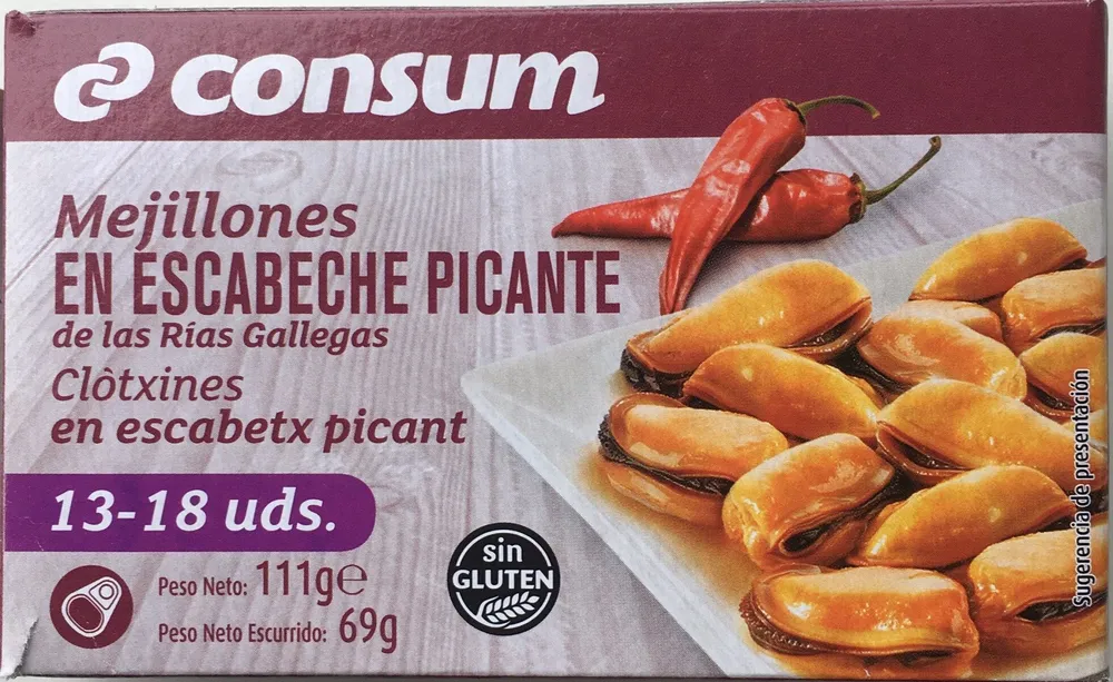 Mejillones en escabeche picante de las Rias Gaellas