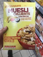 Muesli crujiente con frutas