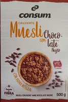 Muesli crujiente con chocolate negro