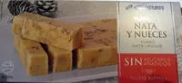 Turrón nata y nueces 0% azúcares añadidos