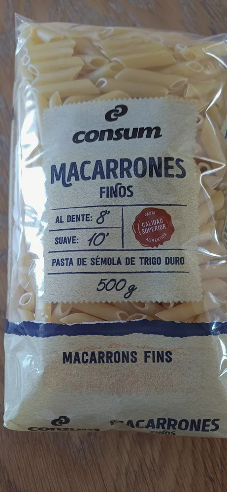Macarrones finos