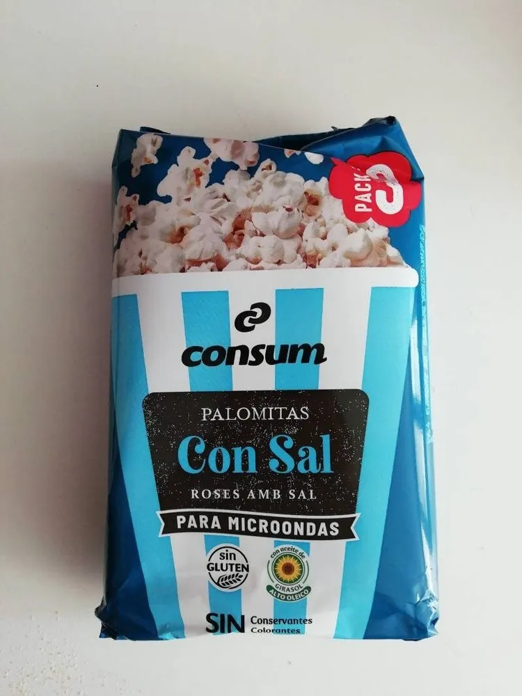 Palomitas con sal microondas