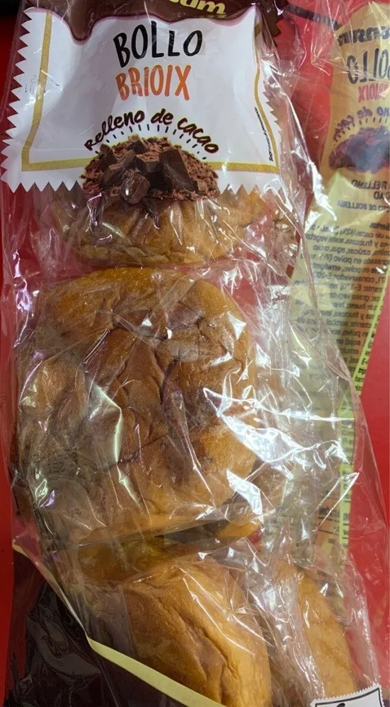 Bollo relleno de cacao