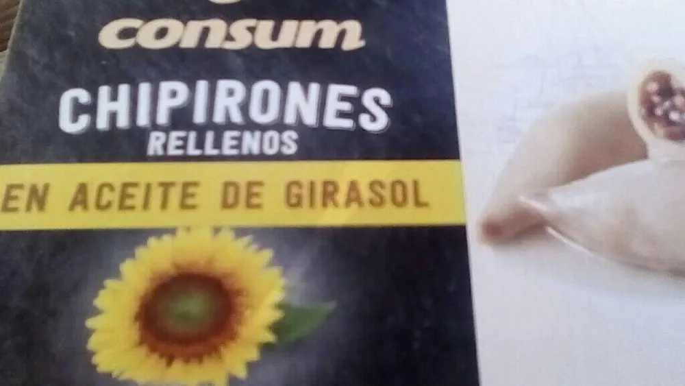 Chipirones rellenos en aceite de girasol