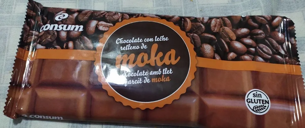 Chocolate con leche relleno con moka