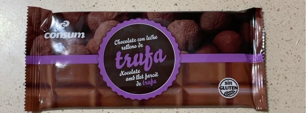 Chocolate con leche relleno de trufa
