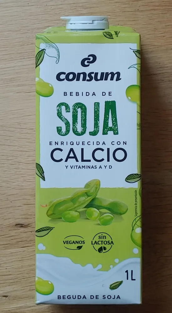 Bebida de Soja, enriquecida con calcio y vitaminas A y D