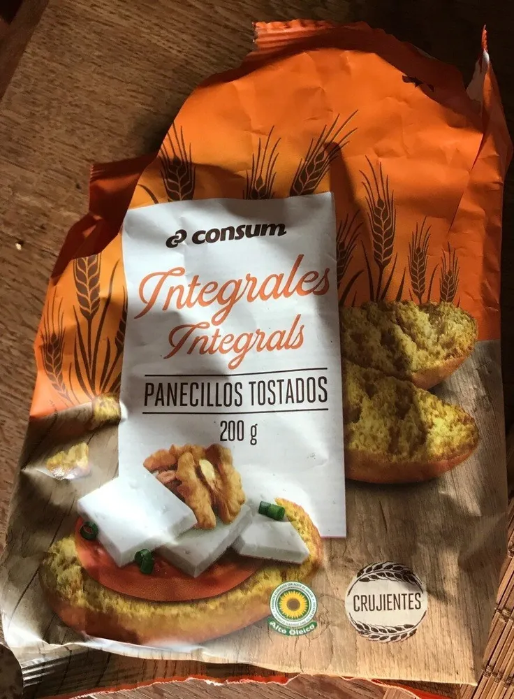 Panecillos tostados 100% Integral