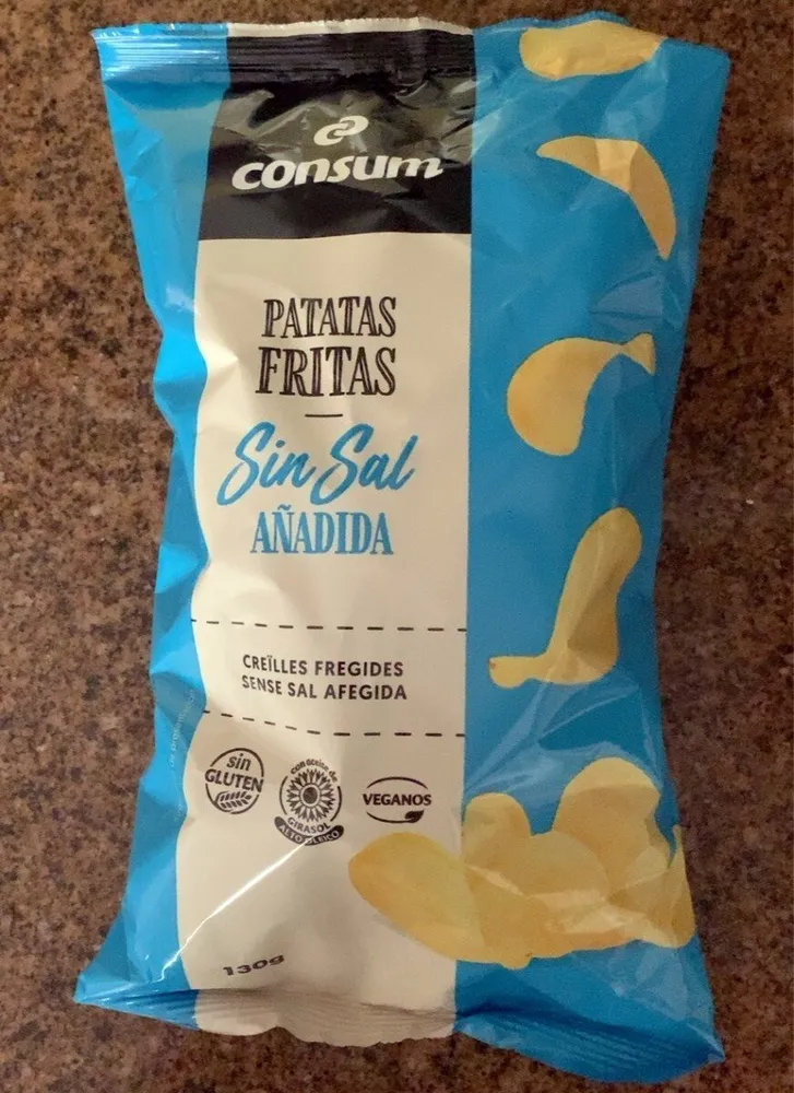 Patatas fritas sin sal añadida