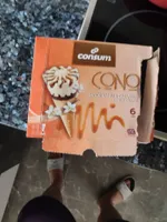 Cono sabor vainilla y caramelo
