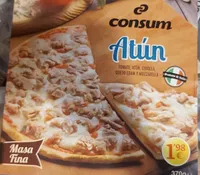 Pizza atún y cebolla