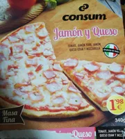 Pizza Jamón y Queso