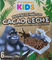 Barritas de maíz con cacaoyleche