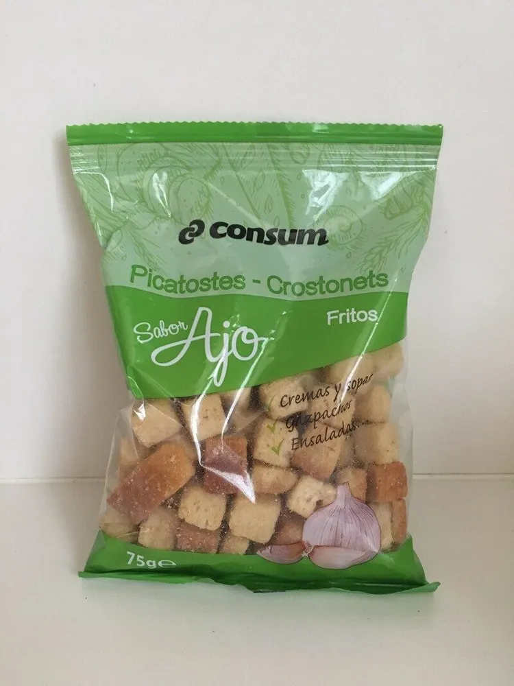 Picatostes sabor ajo consum