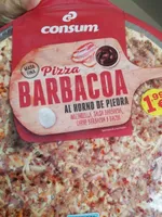 Pizza fresca barbacoa al horno de piedra