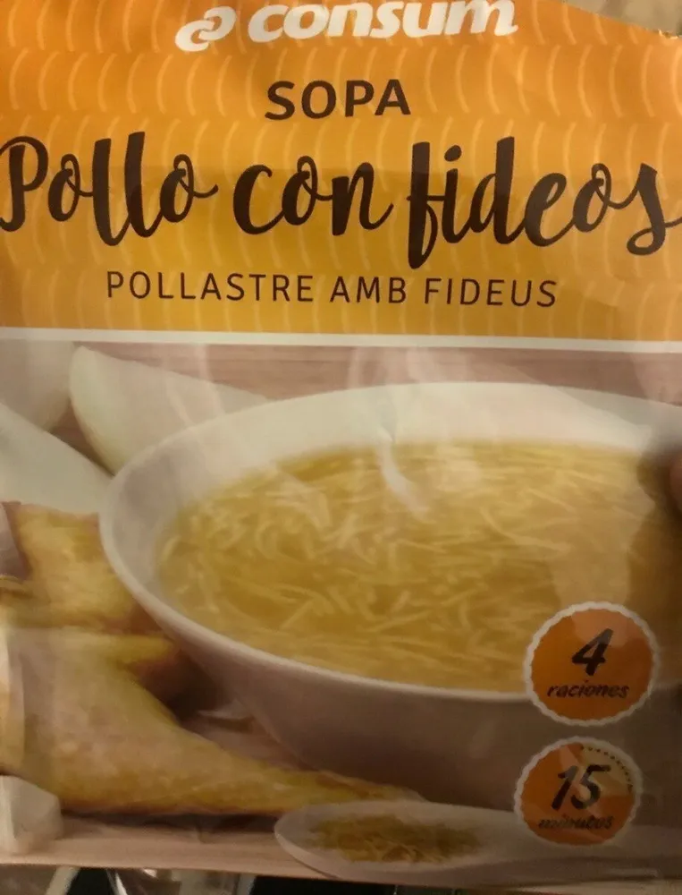 Sopa Pollo con fideos