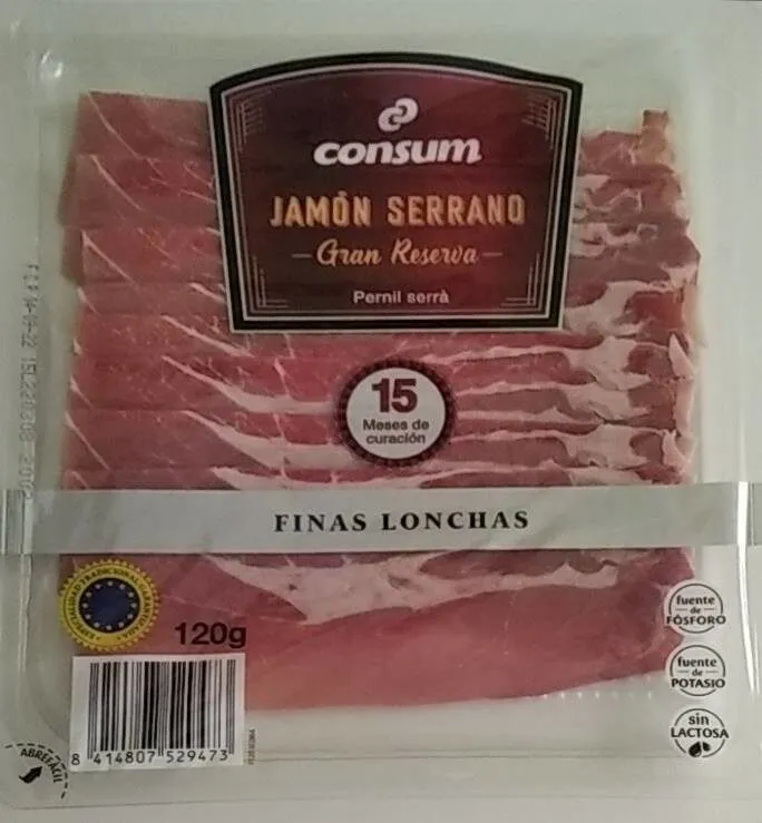 Jamón serrano hembra finas lonchas