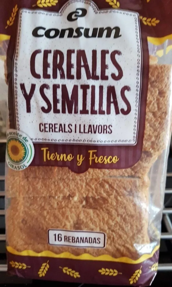 Pan de molde cereales y semillas
