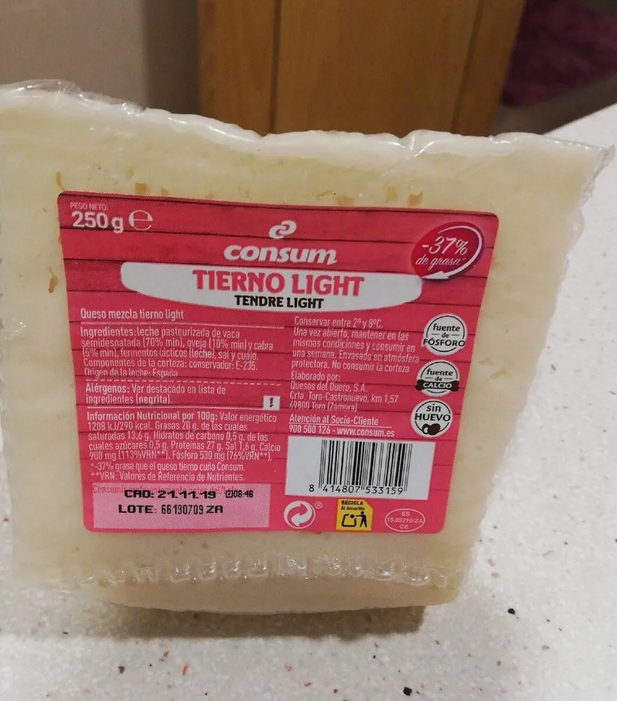 Tierno light (queso)
